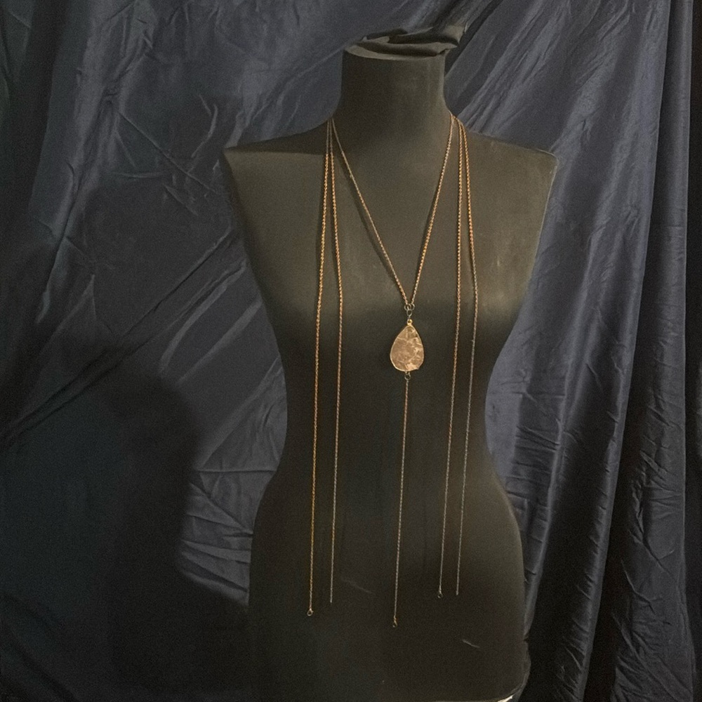 Bronze drop necklace. One of a kind.
